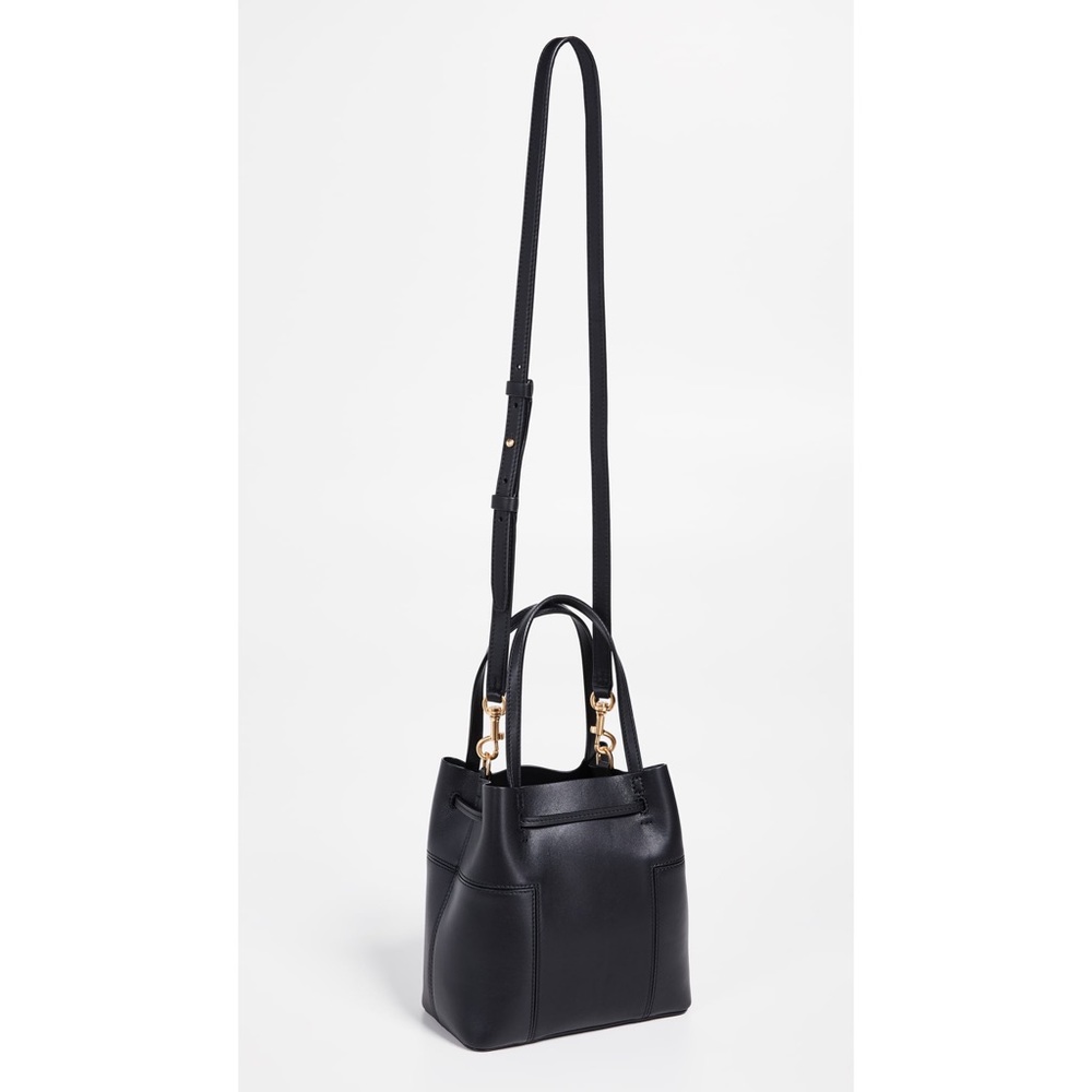 Tory Burch Black Block T Small Bucket Bag EUC - Picture 6 of 14
